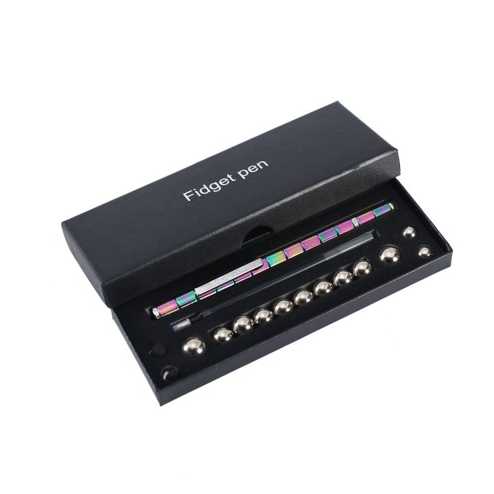 Fidget Magnetic Pen Decompression Magnetic Metal Pen Multifunctional Deformable Magnet Writing Pen Fidget Toys For Gifts Office