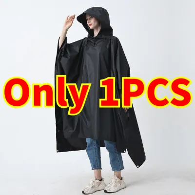 Thick Rubberized Motorcycle Poncho Heavy Duty Full Body Raincoat Waterproof Oversize Fit With Backpack Outdoor Rain Gear