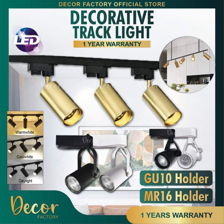 Track Light Lampu Track Light Gold Indoor Spotlight Holder GU10 MR16