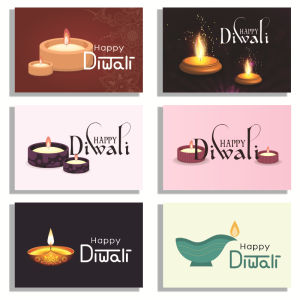 2025 Diwali Decoration items Happy Deepavali Festival Decor Greeting Card Gift Cards for Deepavali Folding Post Cards Holiday Divali Festival Blessing Cards