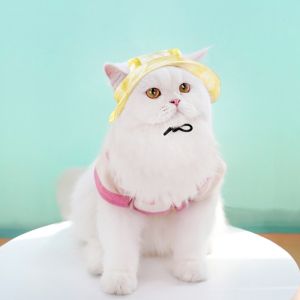 Pet Hat Cat Dog Adjustable Sunscreen Hat Outdoor Hiking Cute Fisherman Hat Tie Dye Pet Supplies