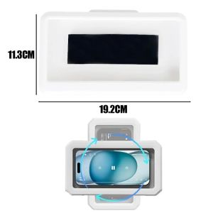 Wall Mounted Rotatable Bathroom Waterproof Mobile Phone Case Anti Fog Shower Mobile Phone Storage Box Shell Touchscreen TV View