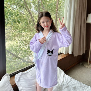 Christmas gifts Halloween Kawaii New Kuromi Sanrio Bathrobe Towel Travel Portable Anime Cartoon Soft Comfortable Water Thickening Absorbent Hair Twist