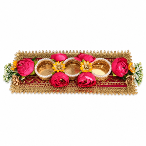3 in 1 Decorative Tealight Candle Holder 3 x 1.5 Inches | Handmade Reusable MDF Candle Holder for Deepavali Festive & Home Décor | Pack of 1