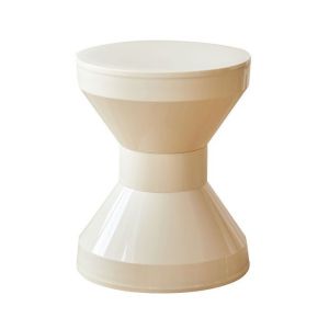 Ⓜ️ZEROIDEASⓂ️ Hourglass Shaped Stool Plastic Modern Style Household Round Stool Waterproof Design Multipurpose for Bathroom and Fitting Room Dressing Stool Dining Stool Coffee Table Sofa Side Table Bedside Table Shoe Stool Entrance Stool Plants Stand