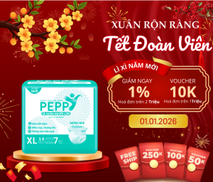 [GIÁ DÙNG THỬ] Tã quần người lớn PEPPY siêu mỏng siêu khô thoáng size XL 7 miếng