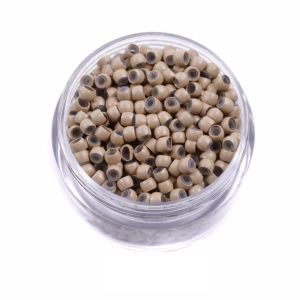 YOYO CHARMING 1000 Pcs Micro Beads Silicone Nano Rings Hair Rings 3.0mm Copper Rings with Silicone DIY Hairstylist Lined Hair Beads Salon