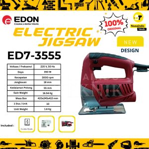Edon ED7-3555 MESIN JIGSAW MESIN POTONG TRIPLEK KAYU GERGAJI LISTRIK KAYU DAN TRIPLEK  EDON jig saw mesin potong triplek mesin gergaji triplek mesin jig saw murah mesin pemotong kayu jig saw kayu