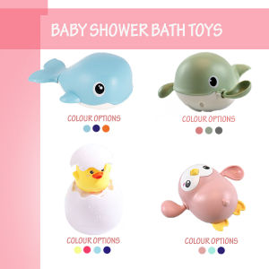 Baby bath toy swim chick whale penguin dinosaur Bath Tub Floating Toy Windup Clockwork Shower Pool Toys Toddler Kid Play