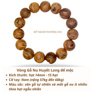Vòng Tay Gỗ Huyết Long Để Mộc Vân Đẹp Mùi Thơm Vĩnh Viễn | Mỹ Nghệ Phương Chi