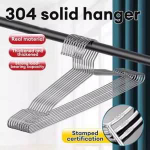10pcs/set Stainless Steel Anti Slip Clothes Hanger For Dresses T-Shirts Coat Wardrobe Storage Organizer Drying Rack
