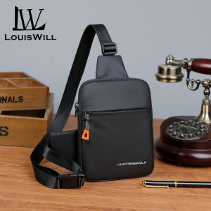 LouisWill Mens Chest Bag Casual Shoulder Bag Cross Body Bag Pouch Bag Lightweight Casual Bag Fashion Shoulder Bag Waterproof Casual Sport Street Bag for Travel Outdoor