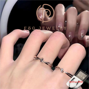 💍Twin knot couple ring opening adjustable ins style( W/Free box)