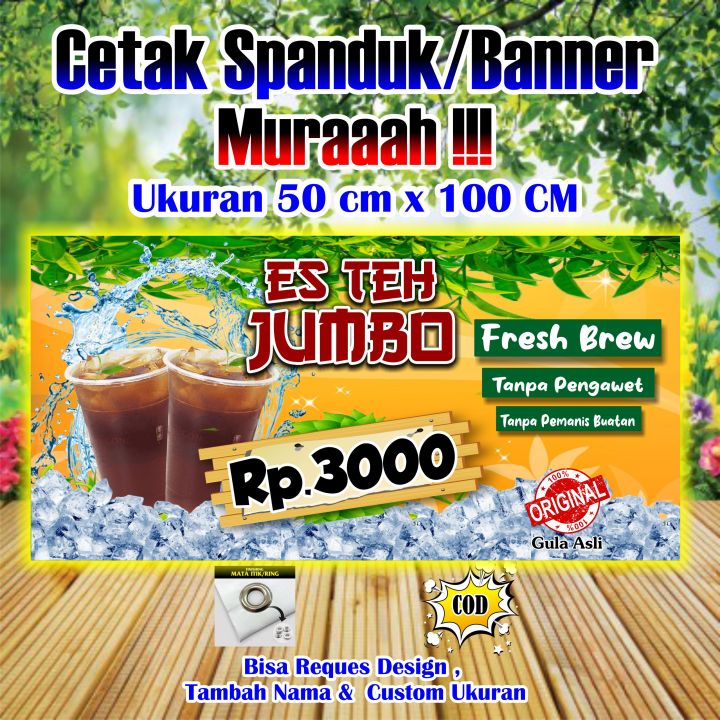 Spanduk Banner Es Teh Jumbo Ukuran 50 X 100 Lazada Indonesia 6158