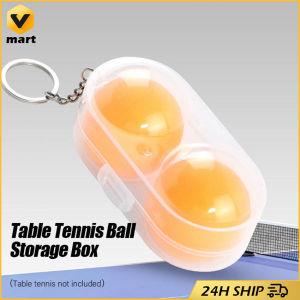 Table Tennis Ball Container Box Hard Plastic Case 2 Ping Pong Ball Storage Box With Keychain Table Tennis Accessories Gift Balls Box Anti Rust Table Tennis Box Transparent Ultralight Quality Rust Resistant Table Tennis Box