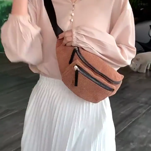 Fannys Packs Fashion Waist Packs Bag with Adjustable StrapZipper Pockets Everywhere Crossbody Belt Bag Shoulder Bag