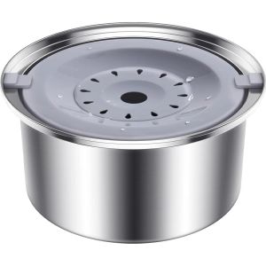 2.5L 4L No Spill Dog Water Bowl Dog Slow Water Bowl Stainless Steel Dog Water Bowl Dispenser for Small Medium Large Dogs Cats