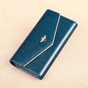 BANYANU Elegant Stylish Women Phone Clutch Bag Large Capacity Cow Genuine Leather Long Purse Lady Anti RFID Card Holder Coin Wallet for Business Travel Evening Party