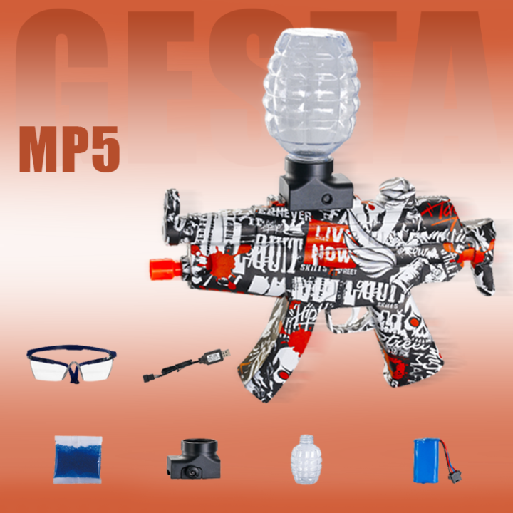 MP5 Gel Blasters Automatic Submachine Gun with Goggles for Kids Boy ...