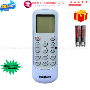Điều khiển điều hòa Nagakawa Mã 01 remote máy lạnh Nagakawa - Tặng kèm pin - Điện Tử Phương Uyên