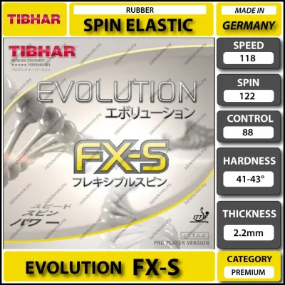 Tibhar Evolution FX-S FXS Spin Elastic Table Tennis Rubber Getah Ping Pong Made In Germany