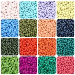 30g 1000pcs/bag 3mm Effect of The Lacquer That Bake Charm Czech Glass Rice Beads DIY Bracelet Necklace Earring Beads for Jewelry Making Accessories DIY Craft Making Sewing Supply