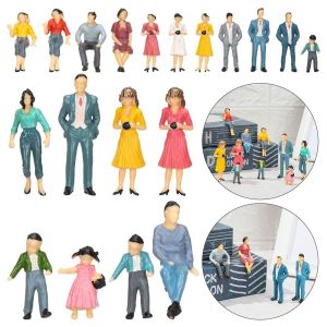 LUMIYA 4/6/10/13pcs Mixed Color Model Building People Assorted Poses Multistyles Train Scenery Passengers  1:25/1:30 Scale Figures Passengers