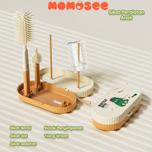 Momosee Set Pembersih Botol Bayi Sikat Botol Susu Bayi Travel Bottle Brush Kit Multifungsi XH054
