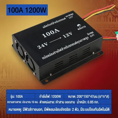 ร้านไทยแลนด์ กล่องแปลงไฟลดแรงดัน DC 24V to 12V ตัวลดแรงดันไฟกระแสตรง Step Down (จัดส่งจากประเทศไทย)