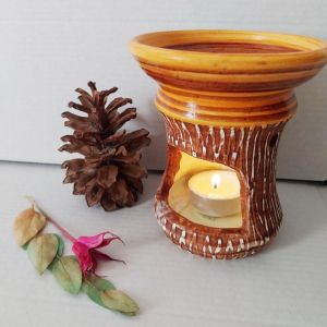 Hiasan Meja Candle Holder Tempat Lilin Tradisional Bahan Gerabah