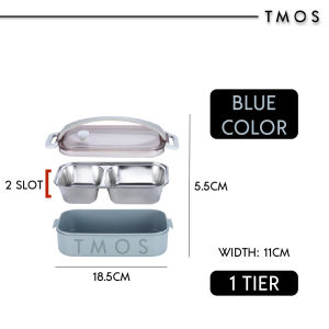 TMOS Bento Thermal Lunch Box Food Storage 304 Stainless Steel Tiffin Food Container Carrier Bekas Makanan Tahan Panas Picnic Office School Student 保溫飯盒 不銹鋼