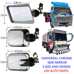 UNIVERSAL MIRROR CHROME SIDE MIRROR CERIMIN SISI 后视镜 FOR LORRY LORRY ACCESSORIES