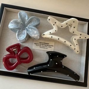 GUDAN โบฮีเมีย barrettes กิ๊บติดผมรูปดอกไม้ ลายจุดกลม คลิปหางม้า กิ๊บติดผมรูปโบว์ สร้างสรรค์และสร้างสรรค์ ผ้าโพกศีรษะ คลิปจับดาว สาวๆ