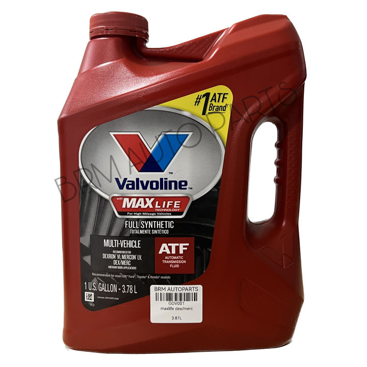 AUTOMATIC TRANSMISSION FLUID VALVOLINE MAX LIFE (FULL SYNTHETIC) GEAR