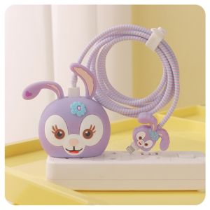 Crashstar mềm silicon phim hoạt hình sạc bảo vệ cho iPhone 18W 20W sạc nhanh bảo vệ trường hợp sạc đầu cắm bảo vệ Bìa ngày cáp chống phá vỡ bảo vệ bán nóng