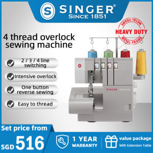 Singer Overlock Sewing machine 14HD854 Edging Portable Heavyduty Household Electric 2/3/4 thread with pedal