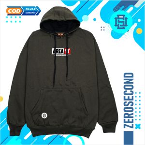 Zero.Second hoodie pria distro tebal Others Sweater Autentic Logo Full warna Hijau Botol Catton Flecee Gramasi 280S Permium Tebal Free STIKER