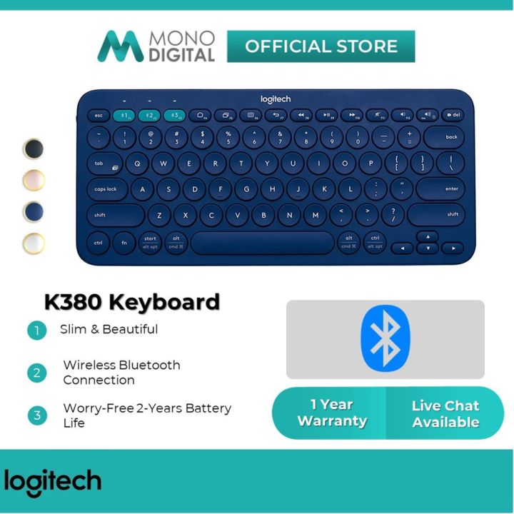 Logitech K380 Multi Device Wireless Keyboard And Pebble M350 Wireless