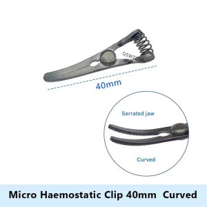 QSWTITAN Microsurgical Bulldog Clamps Stainless Steel Micro Haemostatic Clips with Serrated Jaw & Spring-Activated Design