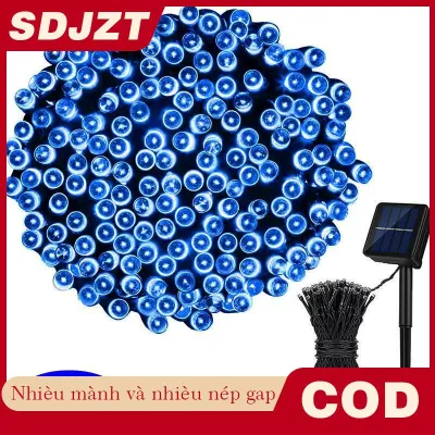 SDJZT 12M LED Năng Lượng Mặt Trời 100 LED Đèn Giáng Sinh Ngoài Trời Không Thấm Nước Cho Đảng Cổ Tích Vườn Xmas Tree Trang Trí Năng Lượng Mặt Trời Đèn