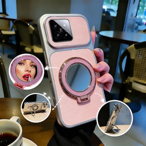 PBZZ Case for xiaomi 14t 14 pro 14 ultra 5g phone casing Softcase shockproof Cover new design aesthetic cute purple Makeup mirror with holder for girls KNHZJ2