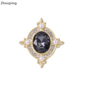 【ZP】 Flash Sale Cute 21x24mm Metal Flatback Rhinestone Buttons Shoes Clothing Ornaments Handmade DIY Jewelry Accessories