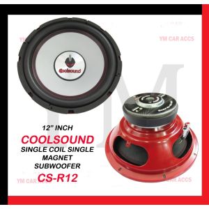 12" Inch CS-R12 Coolsound Car Auto Subwoofer 600Watts Max Single Magnet Single Coil Speaker Audio System