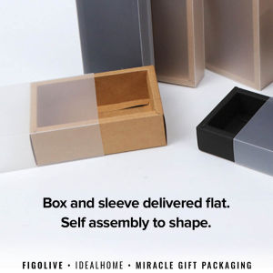 Transparent Drawer Sleeved Box Rectangle Gift Box Size 26.7 x 16.2 x 8.7cm for Gift packaging Teachers Day Gift Packaging
