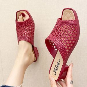 IELGY womens jelly plastic crystal slippers