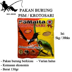 Pakan burung Kroto Sari PS malta halus untuk semua jenis burung berkicau (38bks)