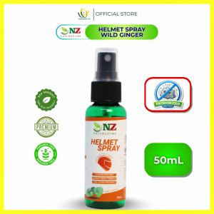 NATUREZYME Helmet Spray Wild Ginger Odor Eliminator Removal & Disinfection Deodorizer Antibacterial (50 ml)