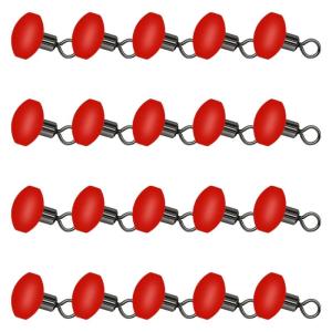 Fishing Hook Connector Fishing Terminals Tackle Glow in Dark Crosses Line Fishing Swivels Beads T Shape Rolling Swivels