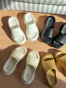 [Free Shipping] 7.5CM Thick-Soled Slippers For Women Outdoor Wear 2026 Summer New Style Simple Beach Vacation Height-Increasing Home EVA Sandals