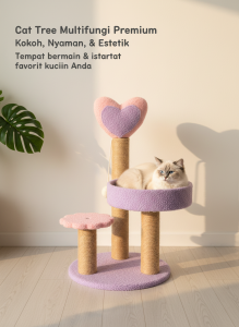 Mainan Kucing Tingkat Tower Cat Condo Cat Tree Import Rumah Kucing Pohon Kucing Sratcher kucing